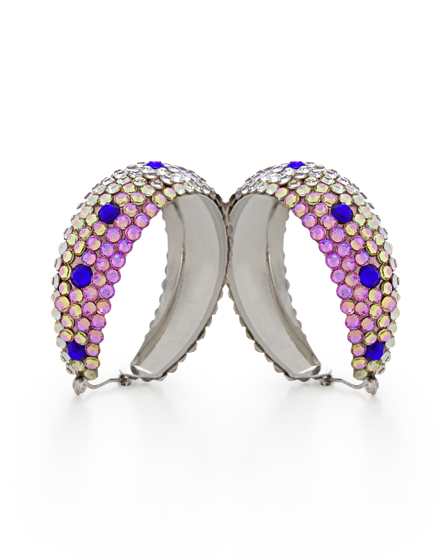 Zerlina Crystal Hoop Earrings HE/L PE LTRSCBL-Light Rose