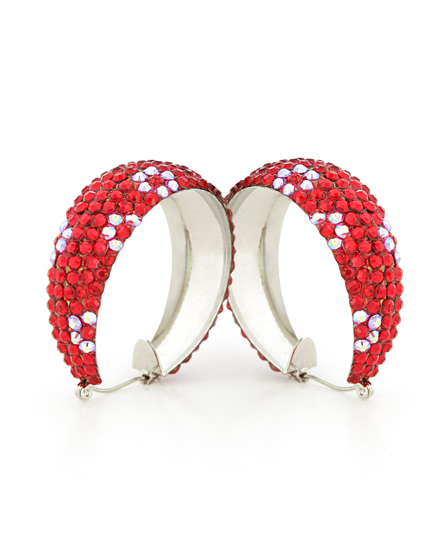 Zerlina Crystal Hoop Earrings HE/L PE LTSMSMAB-Siam AB
