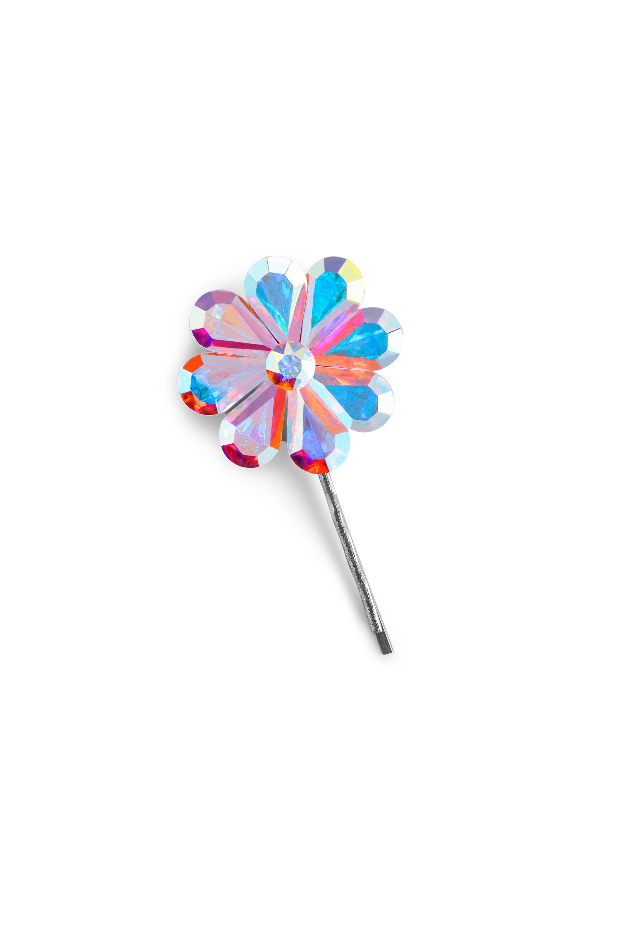 Candra Crystal Large Flower Hair Pins PI-352-Crystal AB