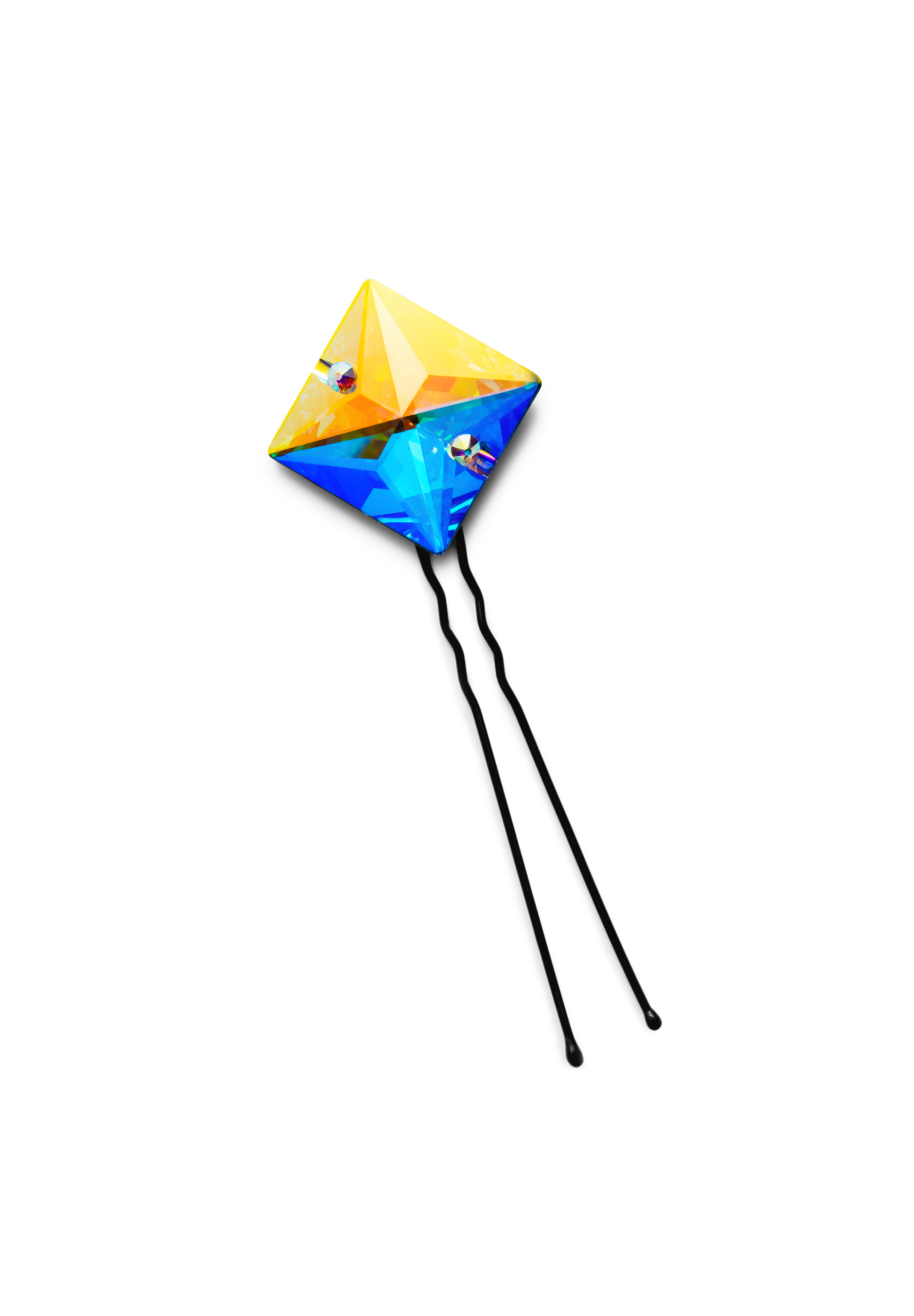 Candra Square Crystal Hair Pins PI-363L-Crystal AB