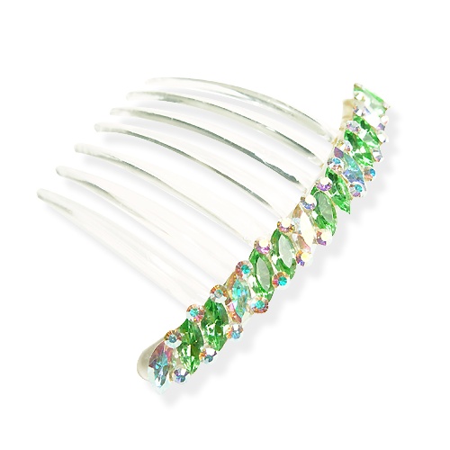 Rhinestone comb 7729082-Peridot