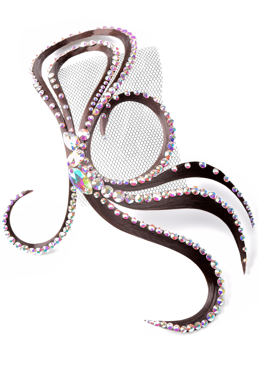 Taka Charmed Crystal Hair Piece HO-009-Dark Brown