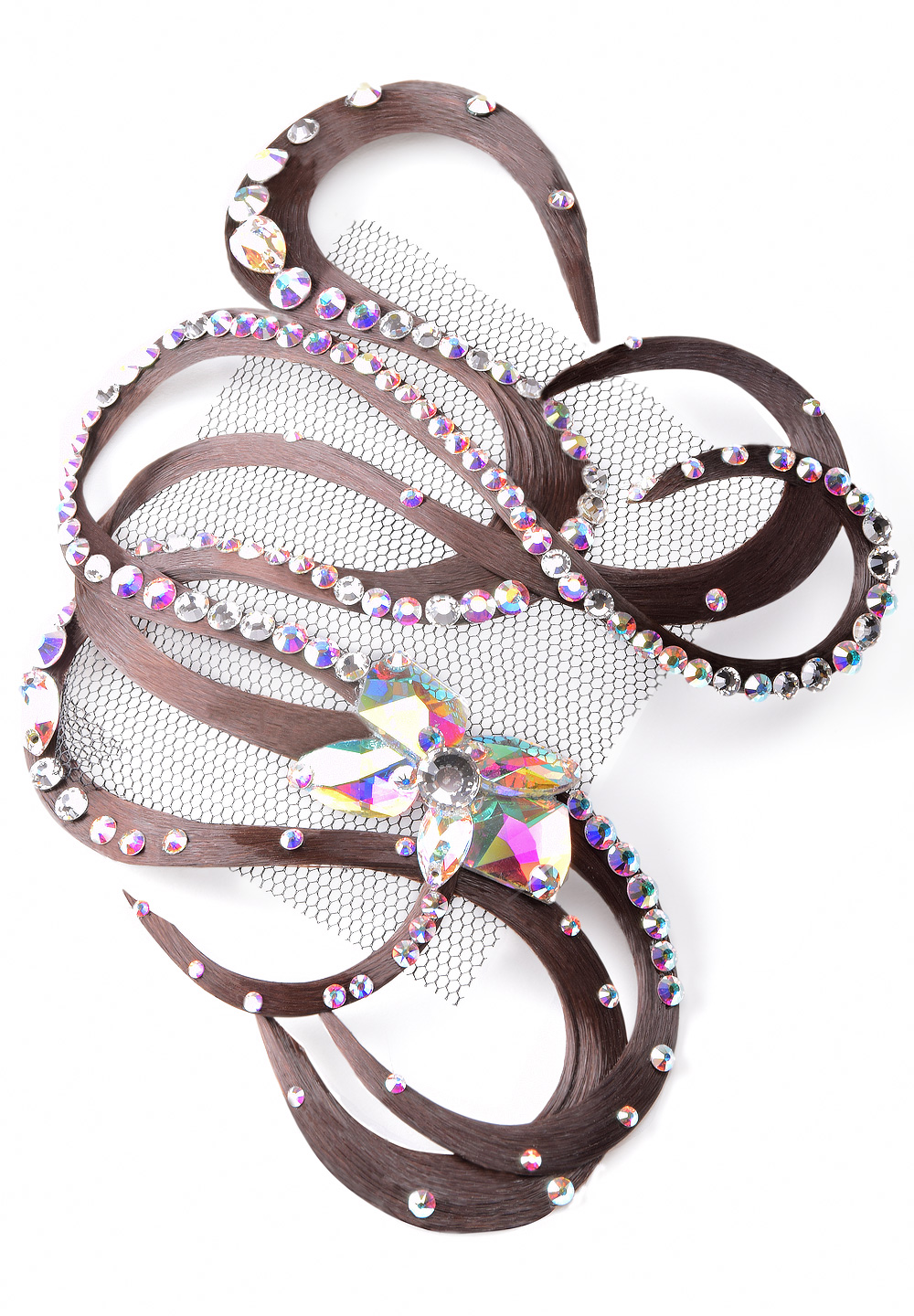Taka Dazzling Crystal Hair Piece HO-004-Dark Brown