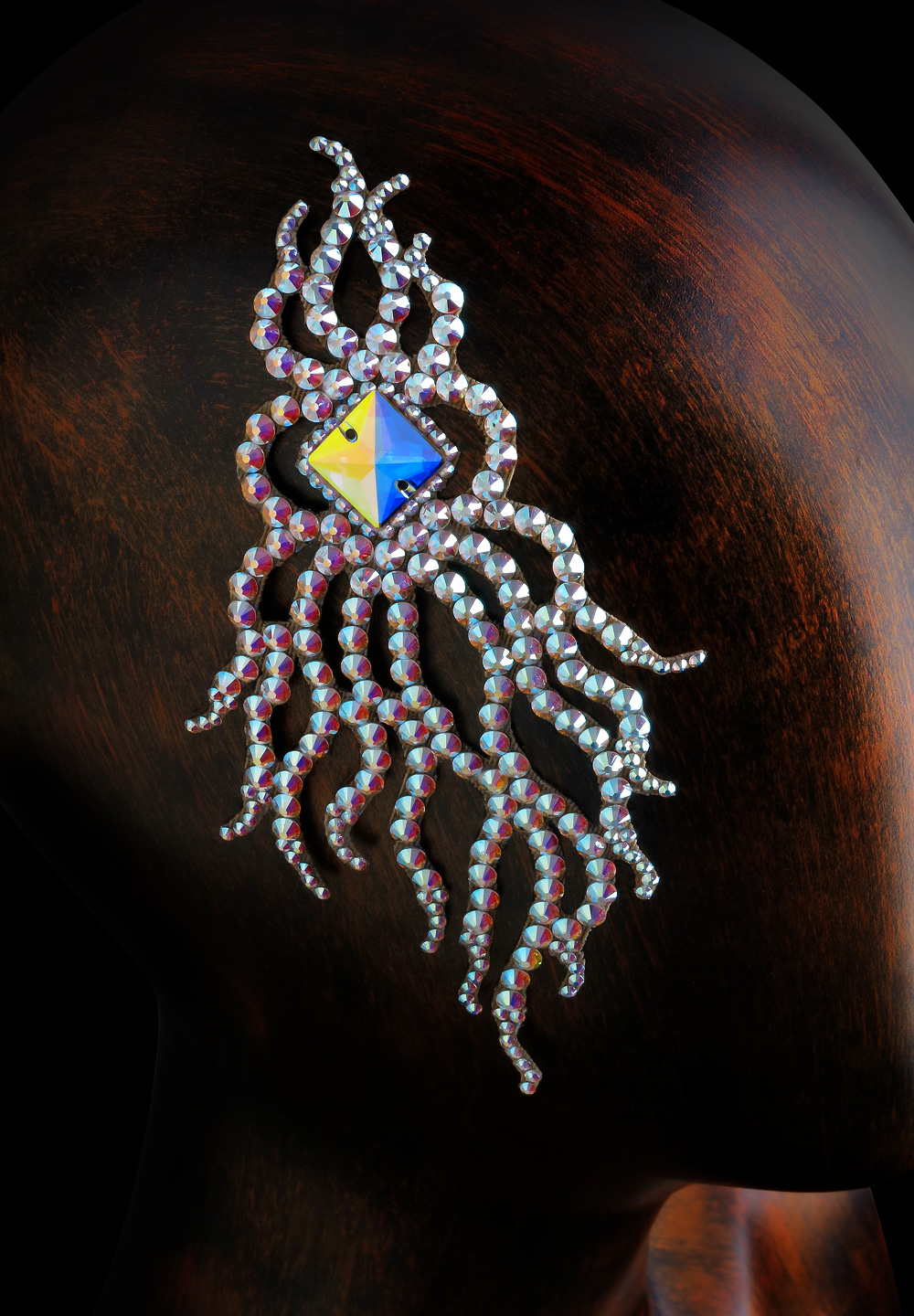 Verona Rhinestone Hairpiece HP-108-Crystal AB