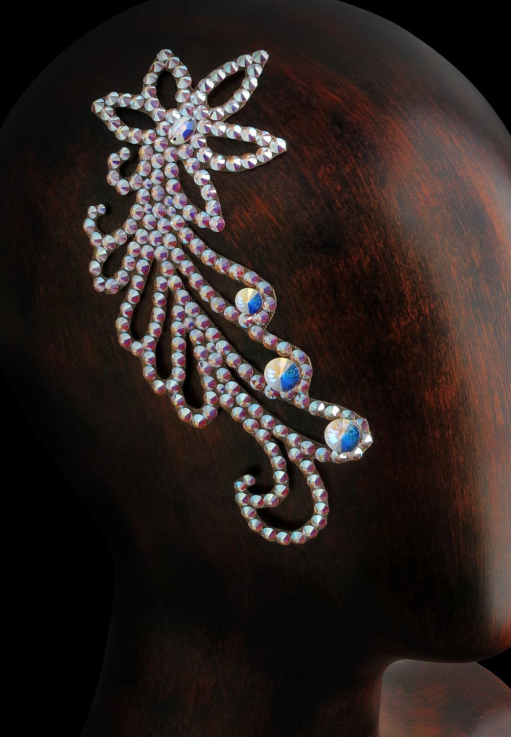 Verona Rhinestone Hairpiece HP-117-Crystal AB