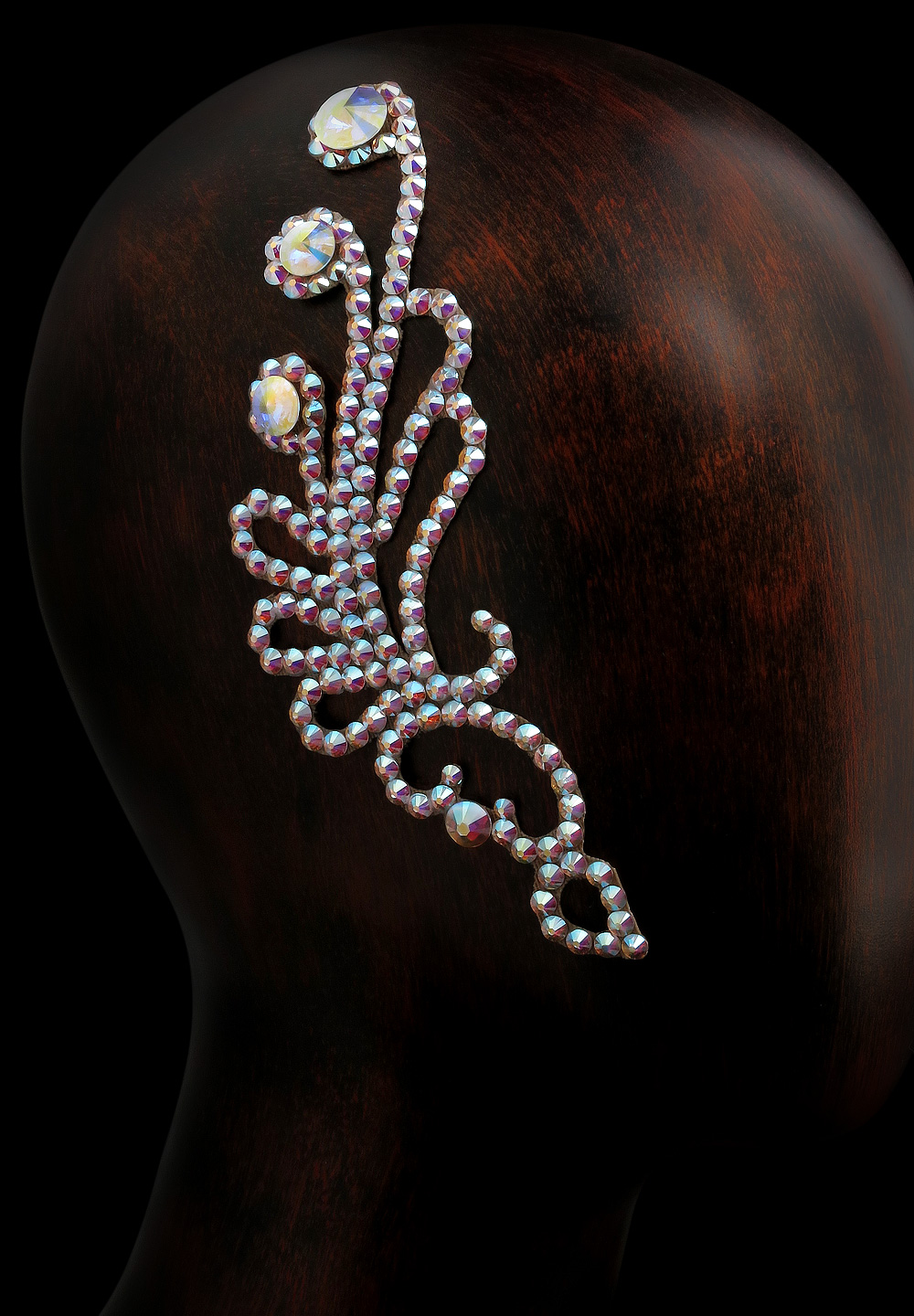 Verona Rhinestone Hairpiece HP-129-Crystal AB