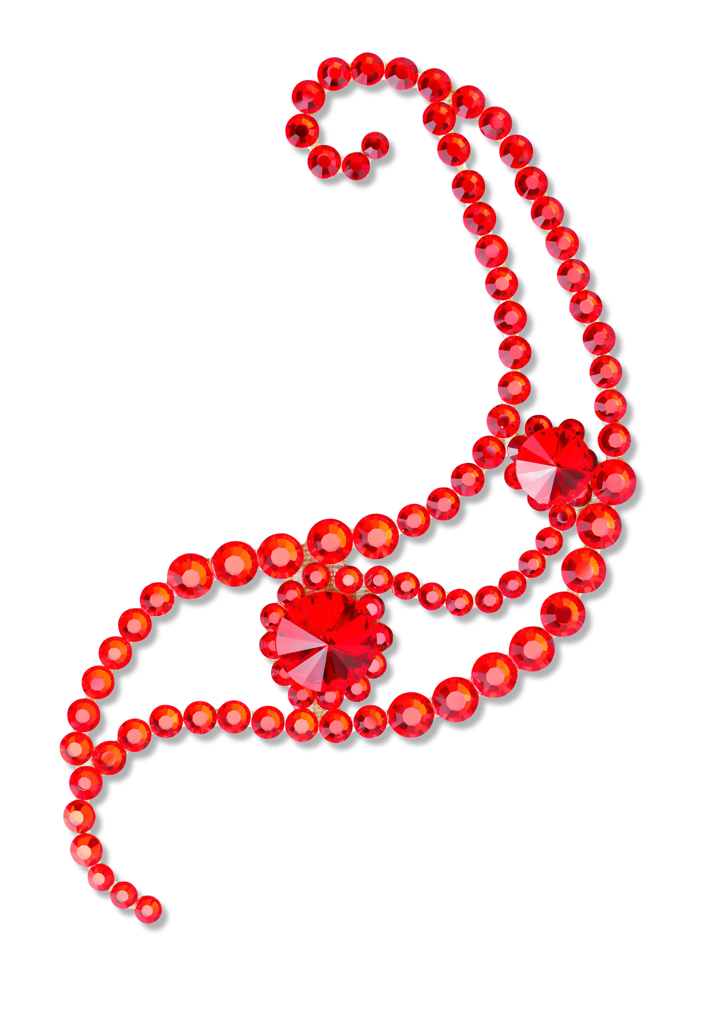 Verona Rhinestone Hairpiece HP-305-2-Light Siam