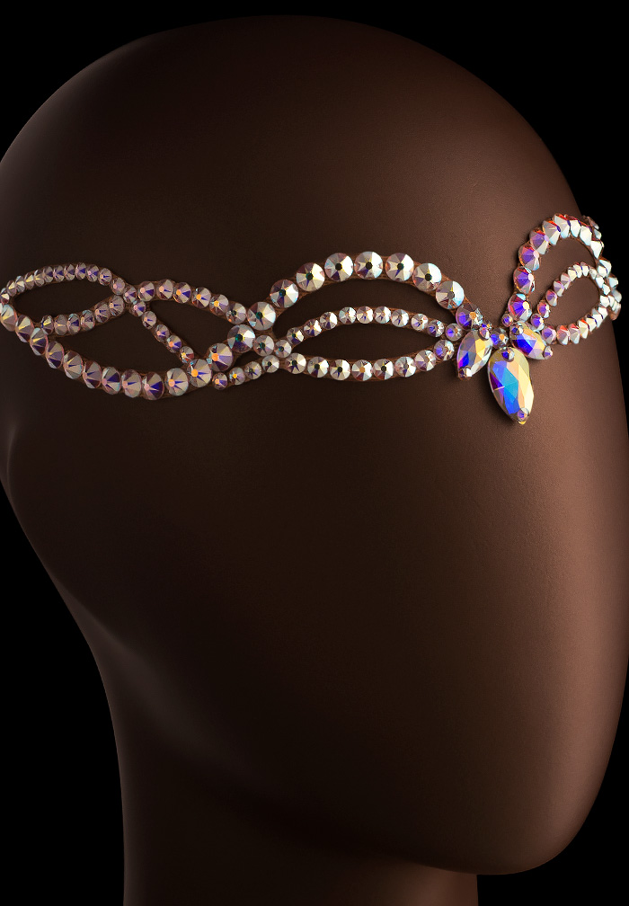 Verona Rhinestone Headpiece HD-370-Crystal AB