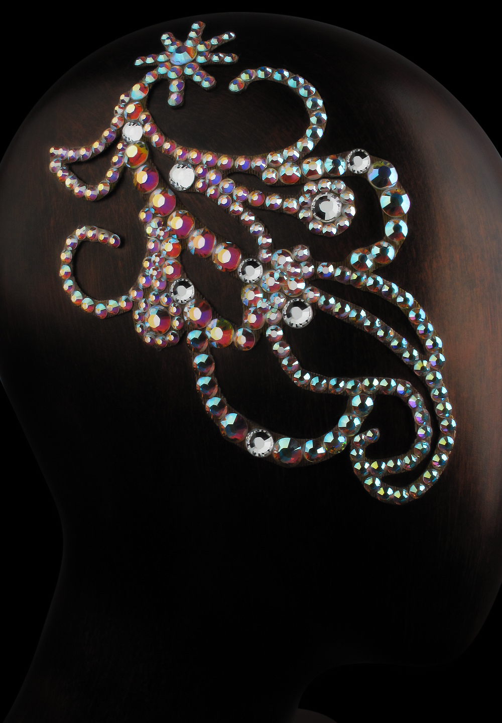 Verona Rhinestone Hairpiece HP-12-Crystal AB