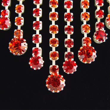 Rhinestone Necklace N208006 SM-Siam