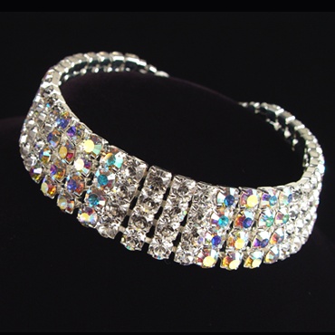 Rhinestone Necklace RN0083 CAB-Crystal AB