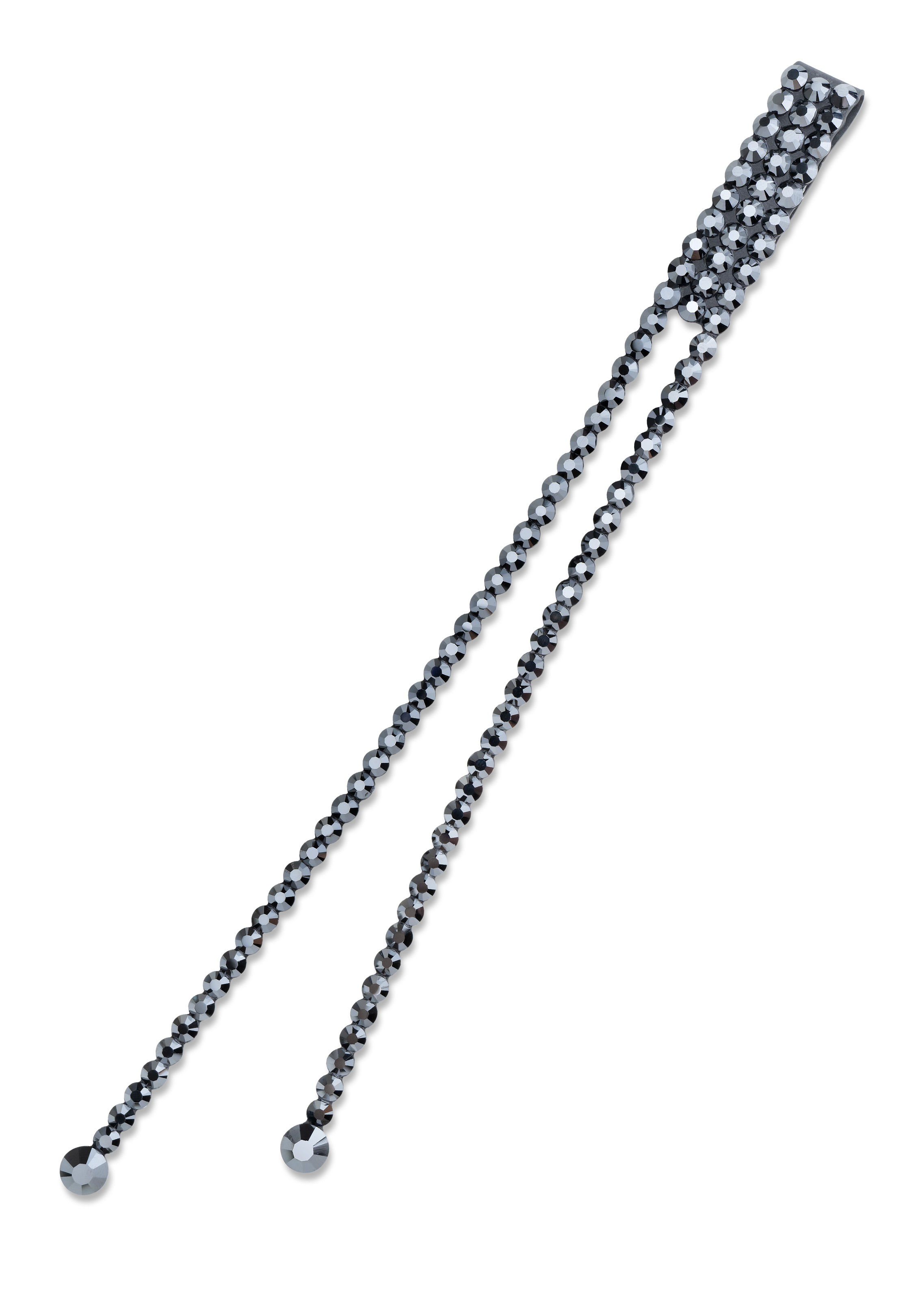 Serena Crystal Fringe Pendant PD-602-1-Jet Hematite