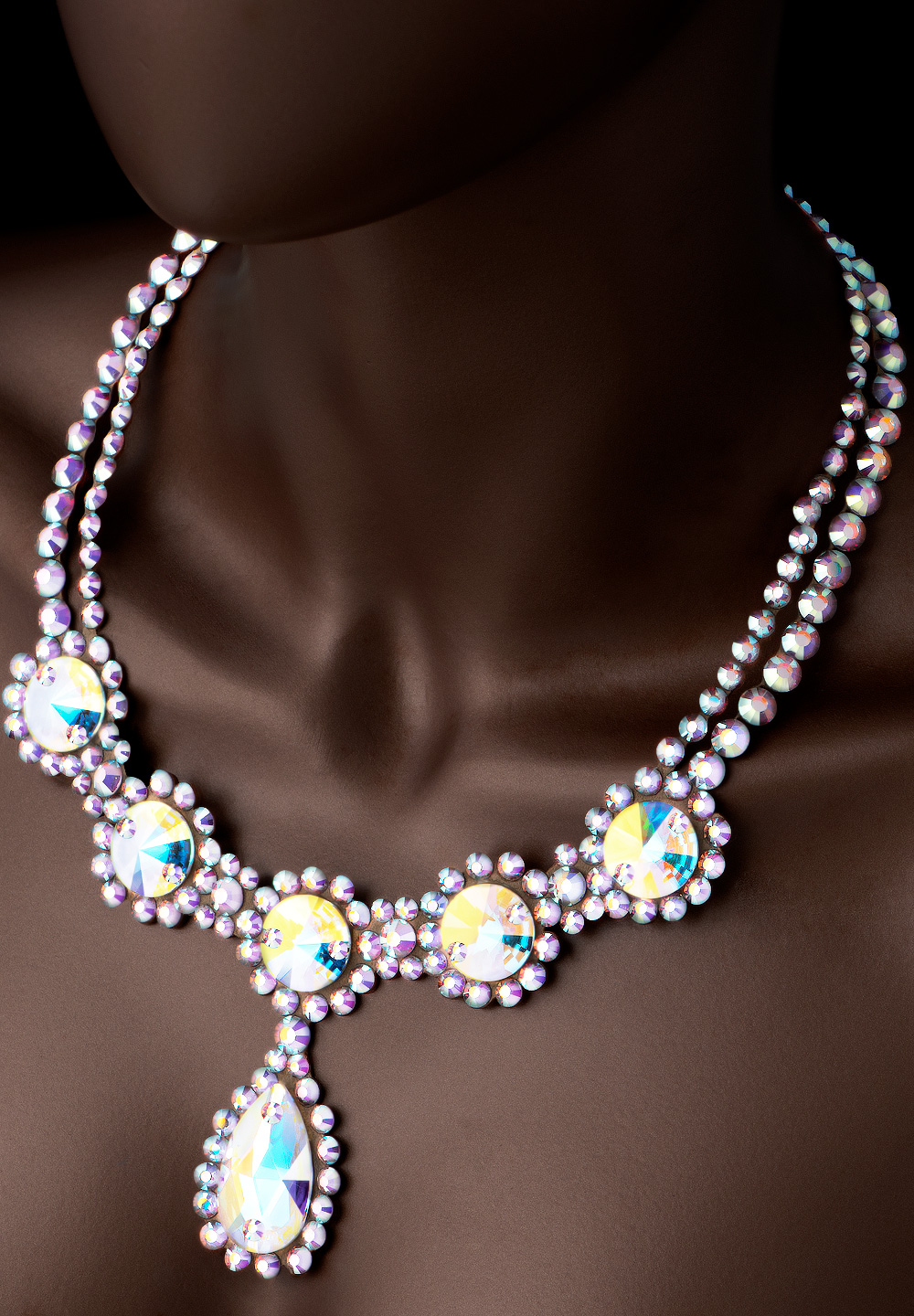 Serena Crystal Necklace DCX907-Crystal AB