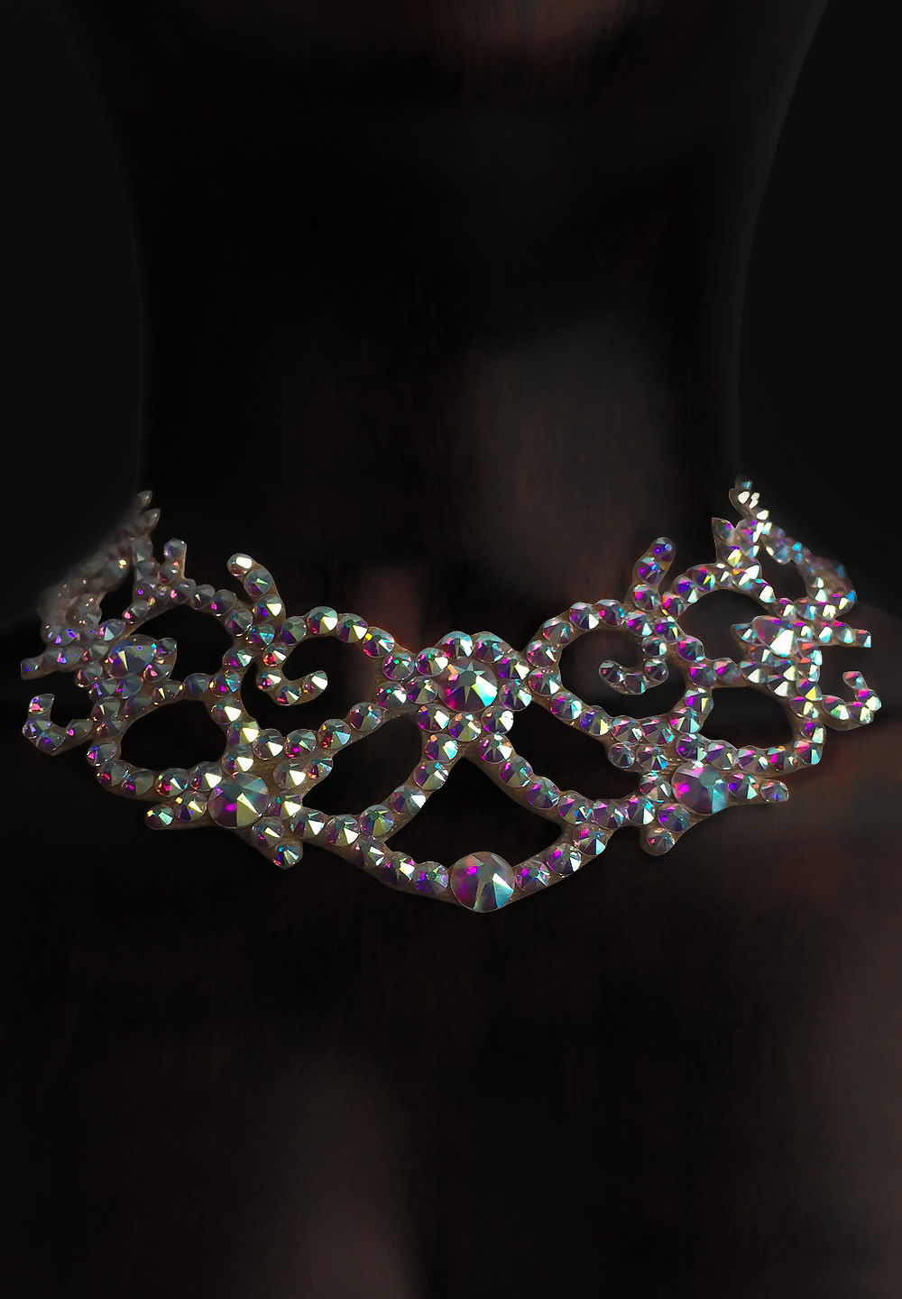 Serena Crystallized Necklace NK-616-Crystal AB