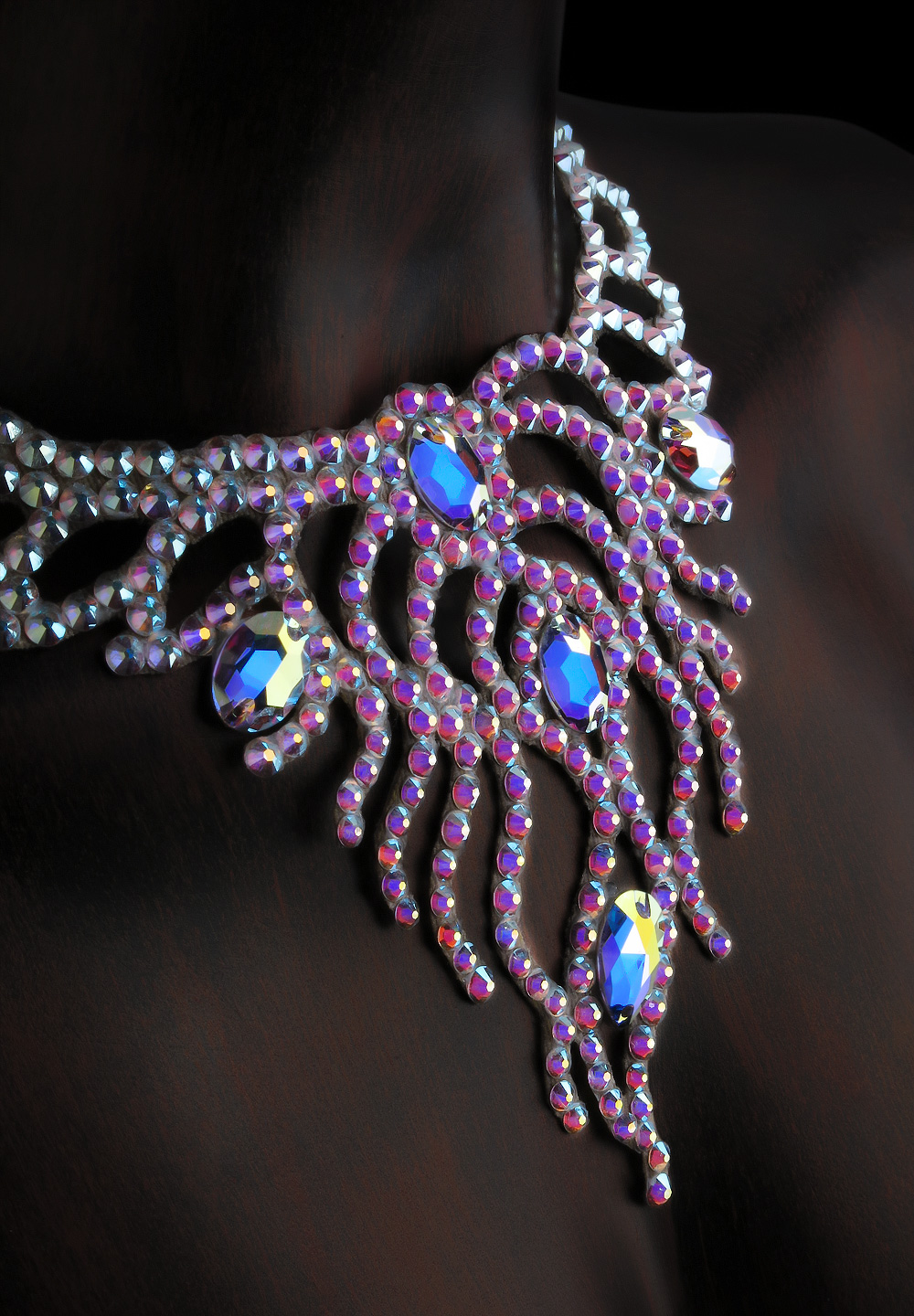 Serena Crystal Necklace NK-612-Crystal AB