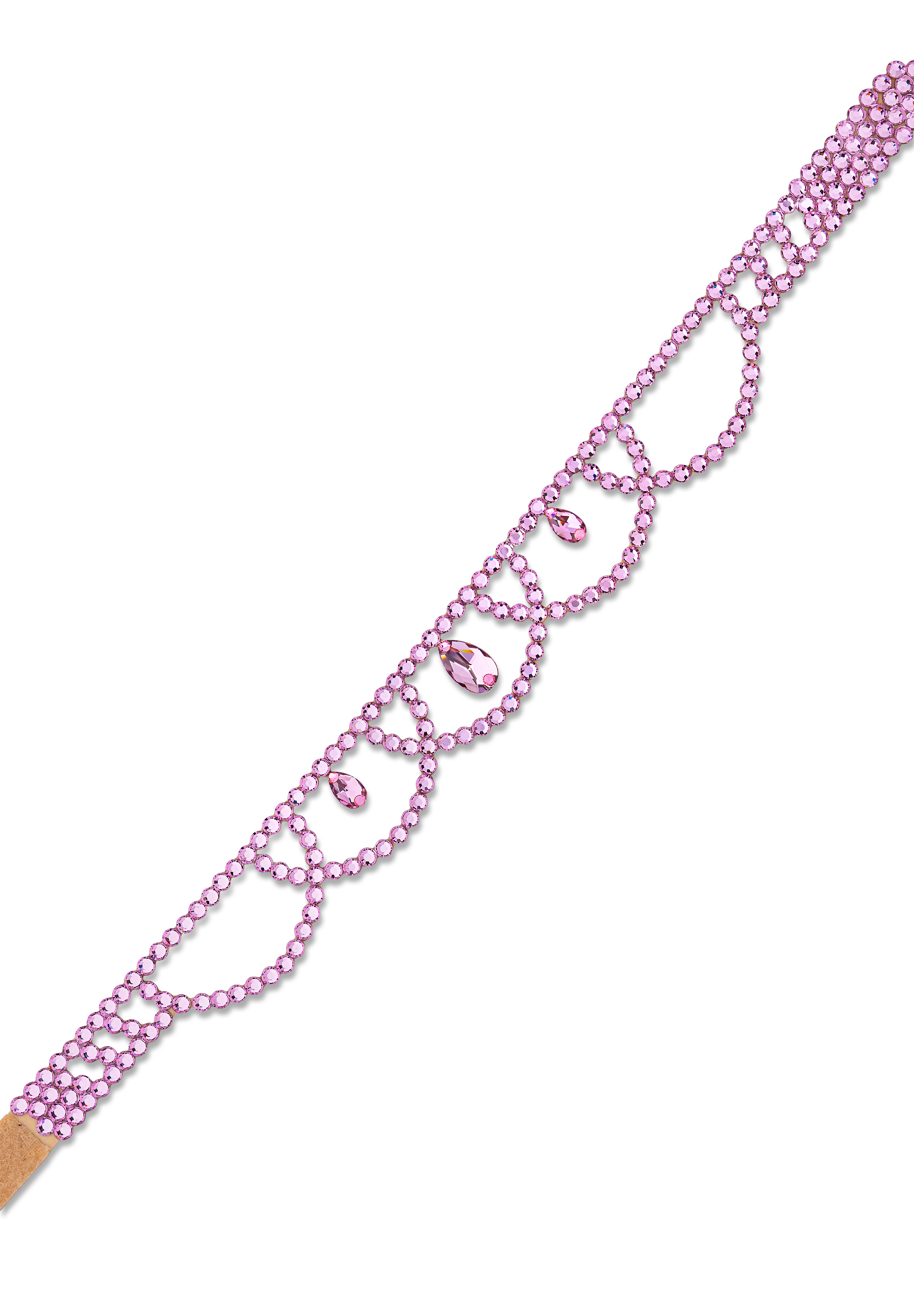 Serena Rhinestone Choker CK-523-1-Light Rose