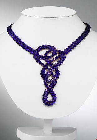 Zdenka Arko Cobalt Blue Crystallized Dance Necklace NC11007-02-Cobalt Blue
