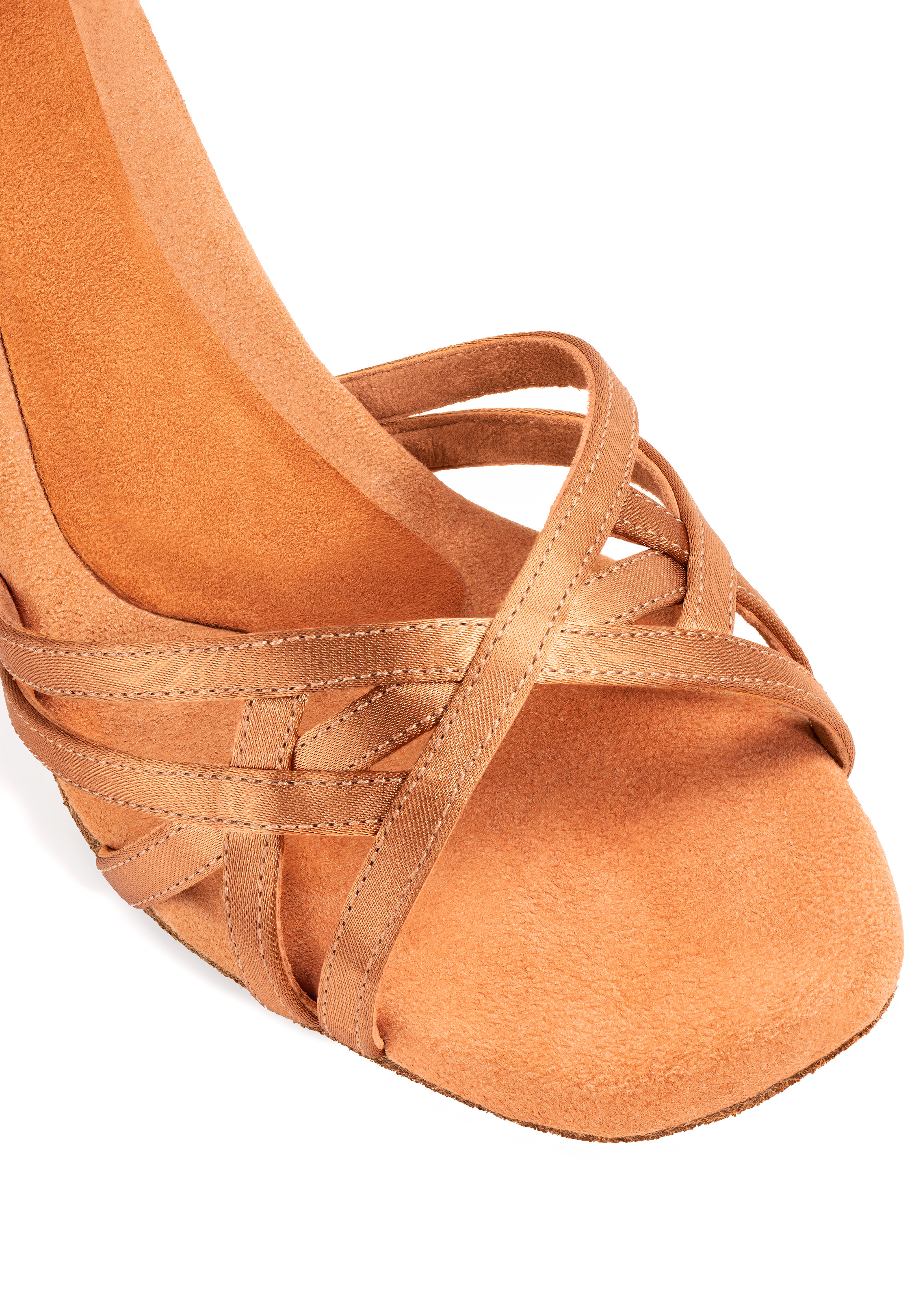 orange copper satin shoes