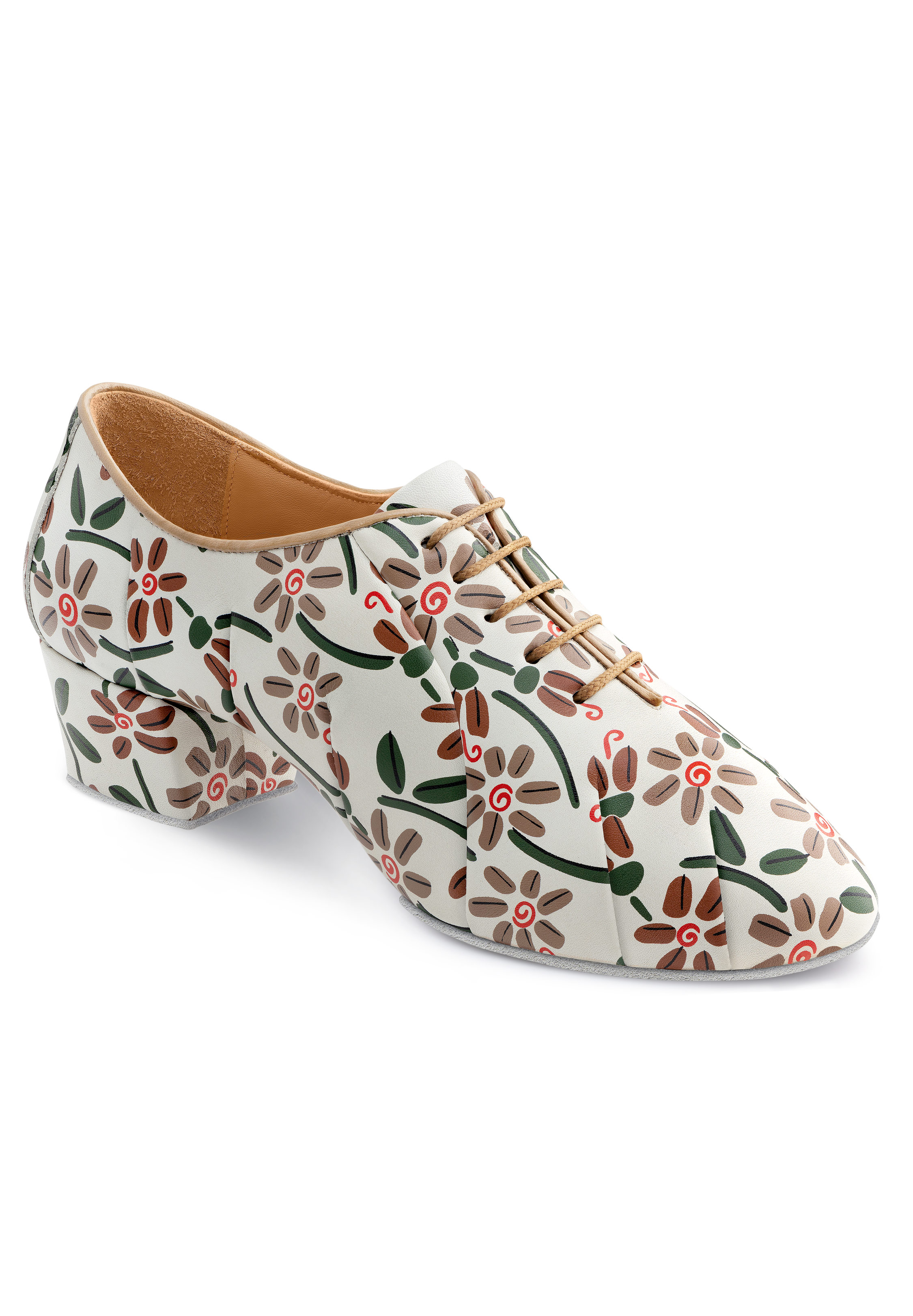2HB Women Flower Print Practice Shoes 71904 SF-White Flower Print