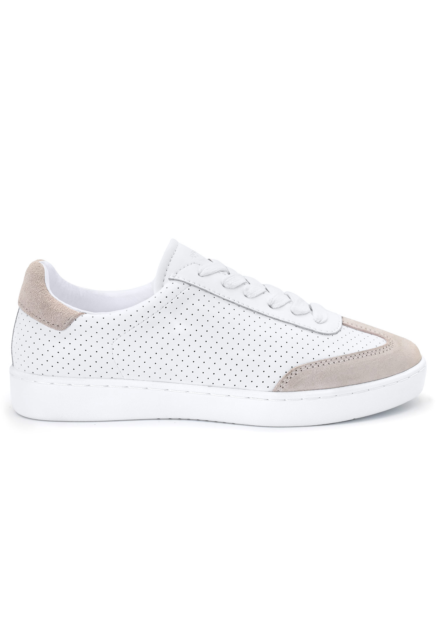 Anna Kern 7420 Mens Dance Sneakers-Leather White/Suede Beige