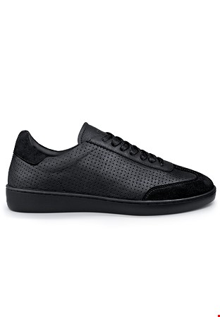 Anna Kern 7430 Mens Dance Sneakers-Black Leather / Suede