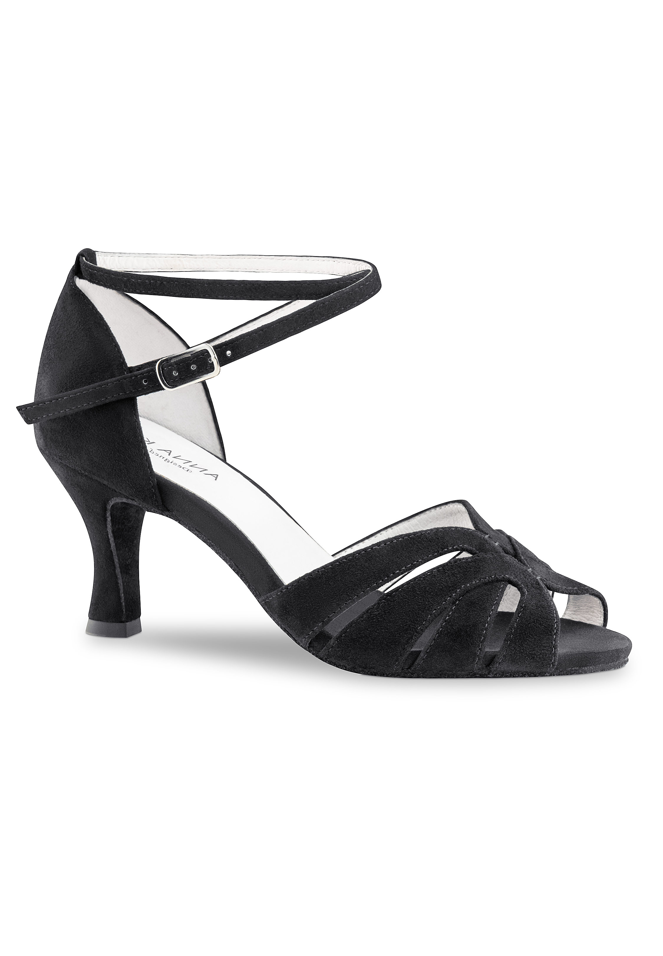 Anna Kern Olympe Ladies Social Shoes-Black Suede