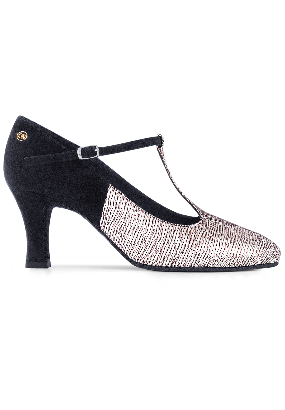 Dance Naturals Bauta Art. 728-Black Suede/Anthracite Smocking