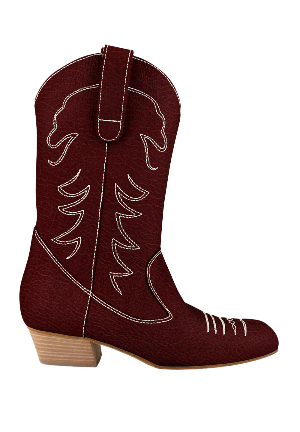 Dance Naturals Pulcinella Art. 008-Drummed Calf Brown Leather/Beige Stitching