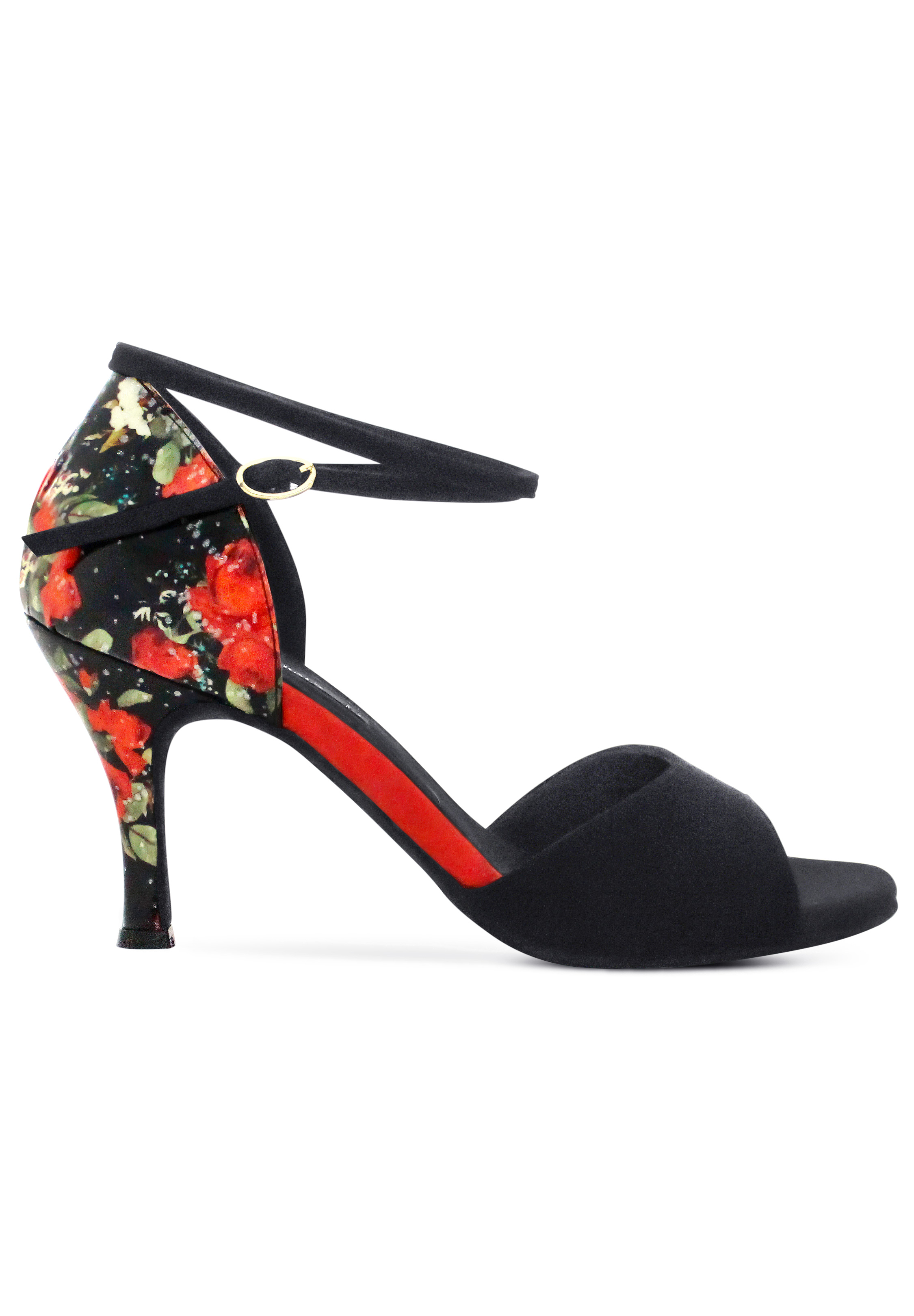 Dance Naturals Regina Art. 20T-Black Suede/Rose Patent