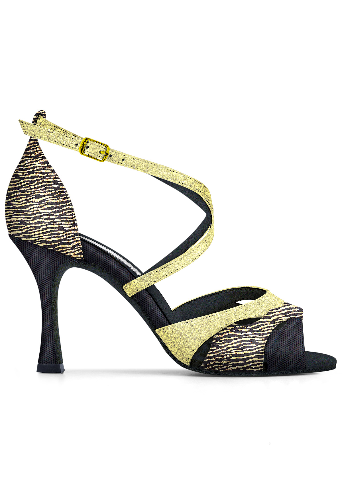 Dance Naturals Celestia Art. 73-Gold Zebra/Platinum Leather