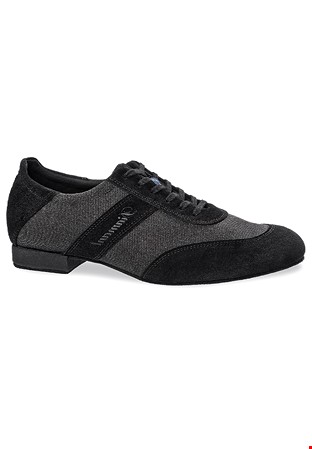 Diamant Mens Ballroom Dance Shoes 192-025-637-Black Suede/Grey Textile