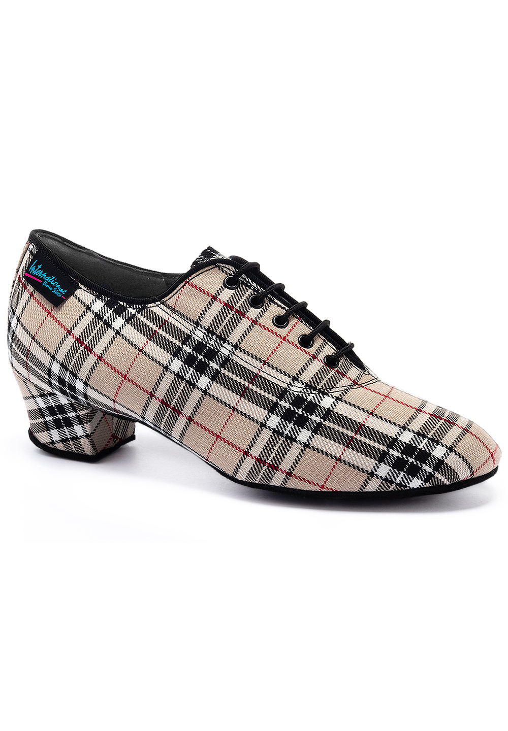 International Dance Shoes IDS Heather Split Sole -Beige Check