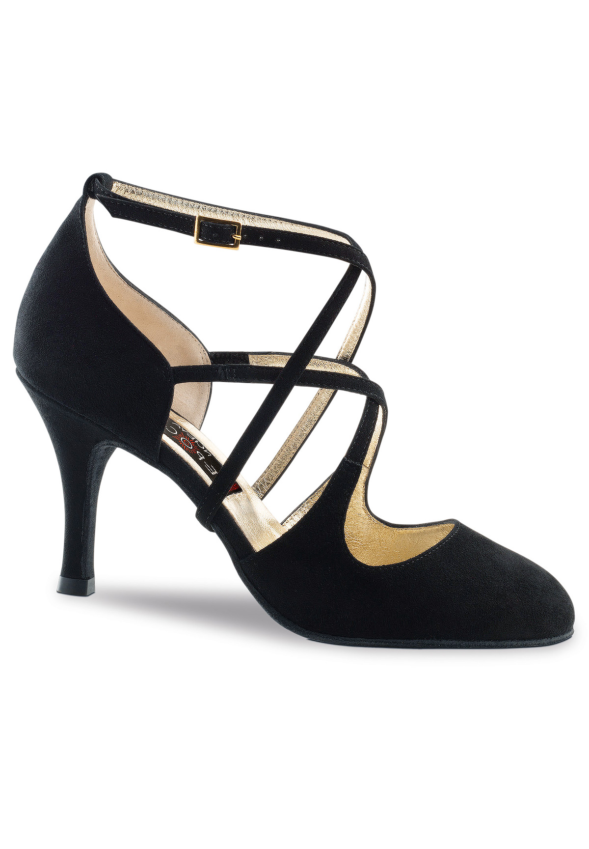 Nueva Epoca Jaida Tango Shoes-Black Suede