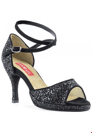 Paoul 150 Glittering Night Social Shoes-Black Glitter Sl01/Black Suede