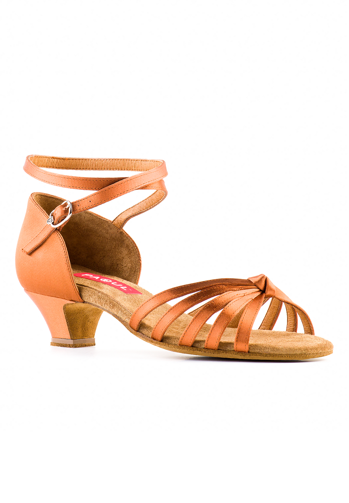 Paoul 170 Open Toe Sandal-Tan Satin