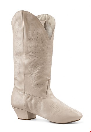 Paoul 410 Cowboy Flame Dance Boots-Pearled Nude Nappa Leather