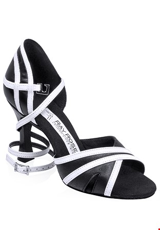 Ray Rose Aurora Latin Shoes-Black/White Leather