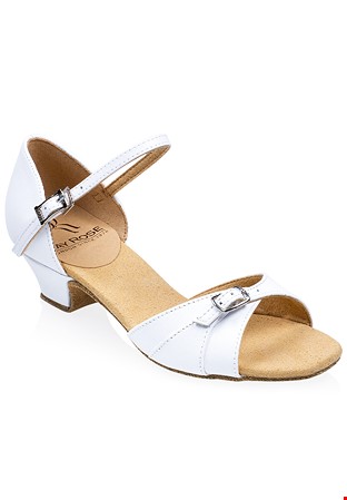 Ray Rose Dewdrop Girls Latin Shoes 504-White Leather