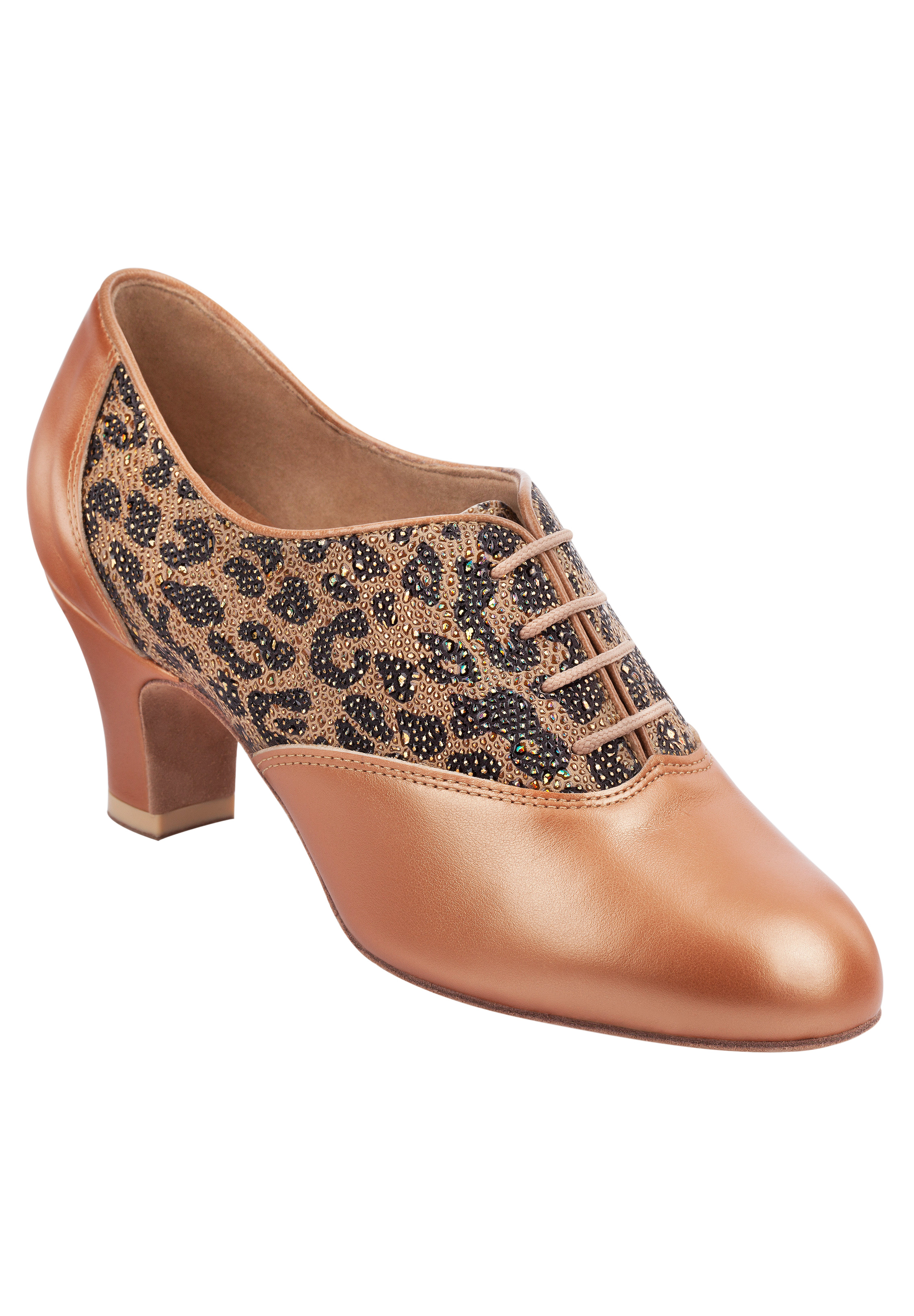 Supadance 1227-Flesh Sateen Leather/Leopard Stingray