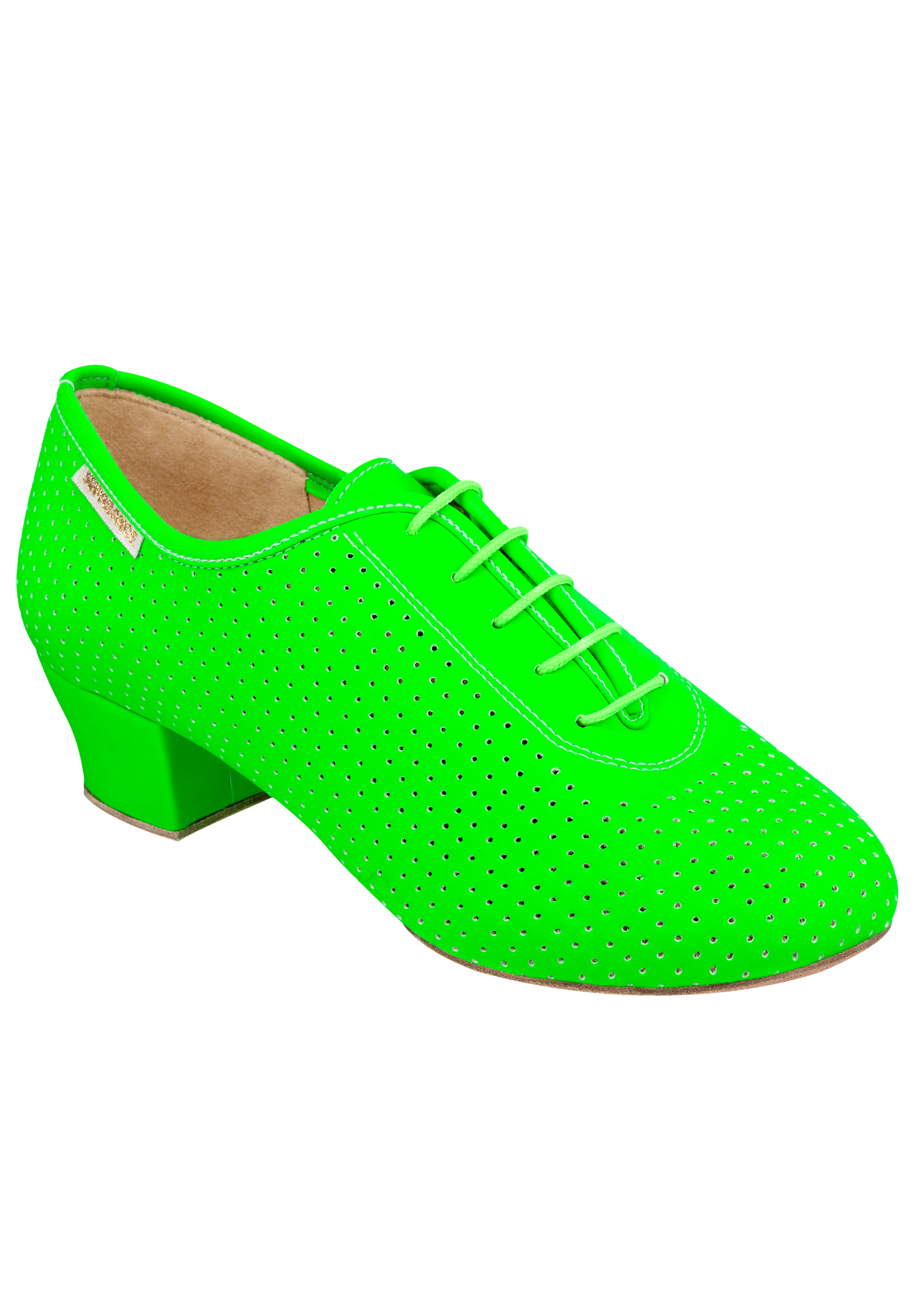 Supadance 1326-Neon Green Perf Eco Leather