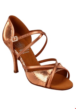 Supadance Ladies Latin Shoes 1073-Bronze Embossed Leather