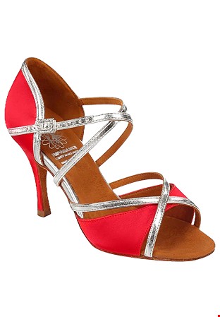 Supadance Ladies Latin Shoes 1073-Red Satin