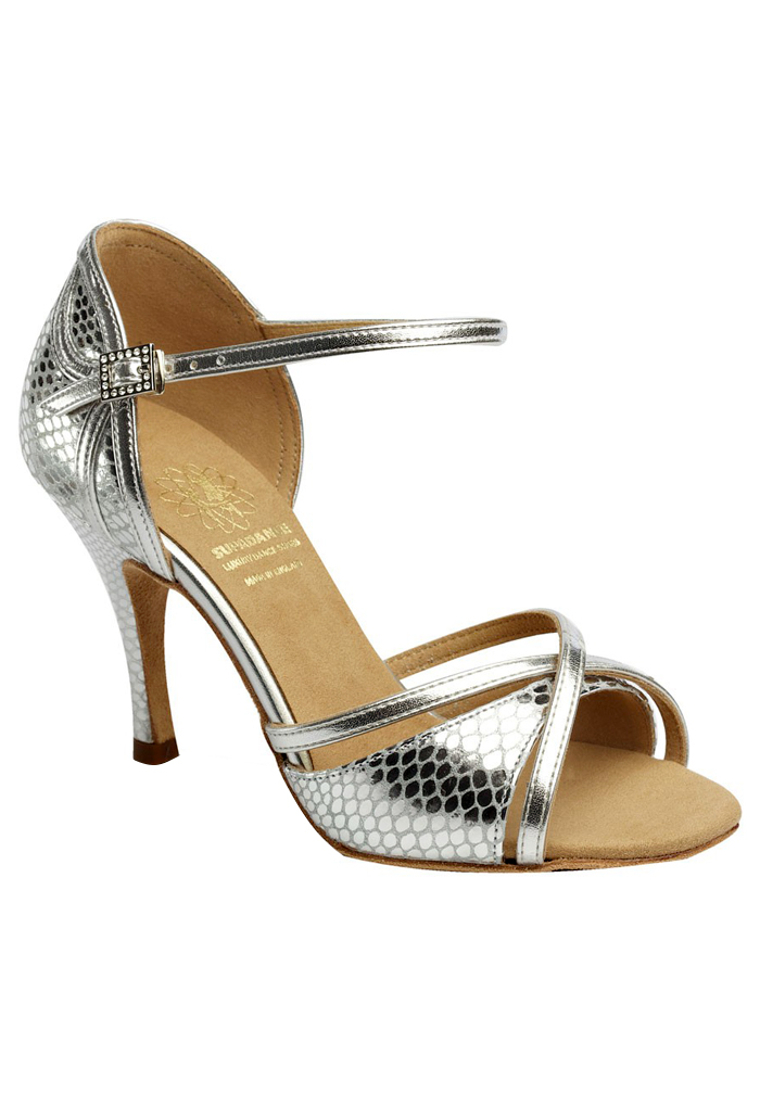 Silver latin store dance shoes