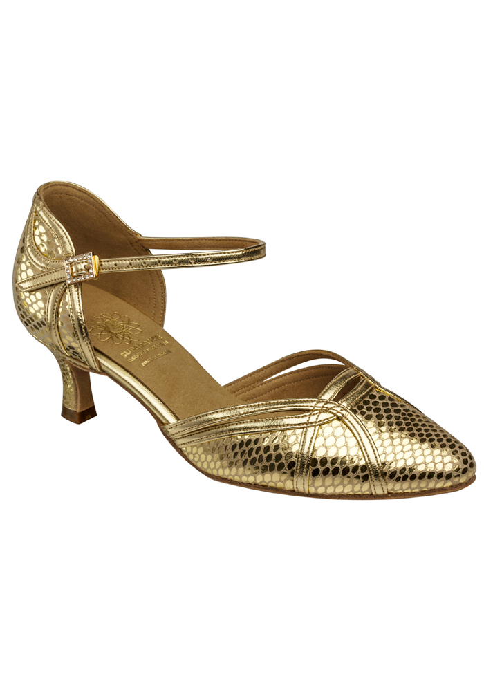 Supadance 1542-Gold Embossed Leather