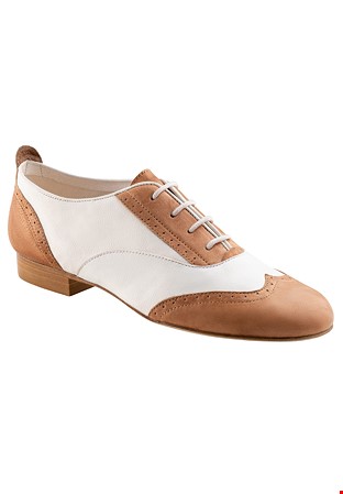 Wern Kern Taylor LS Practice Dance Shoes-Beige/Bordo Nappa Leather