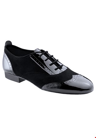 Wern Kern Taylor Practice Dance Shoes-Black Suede/Patent Leather