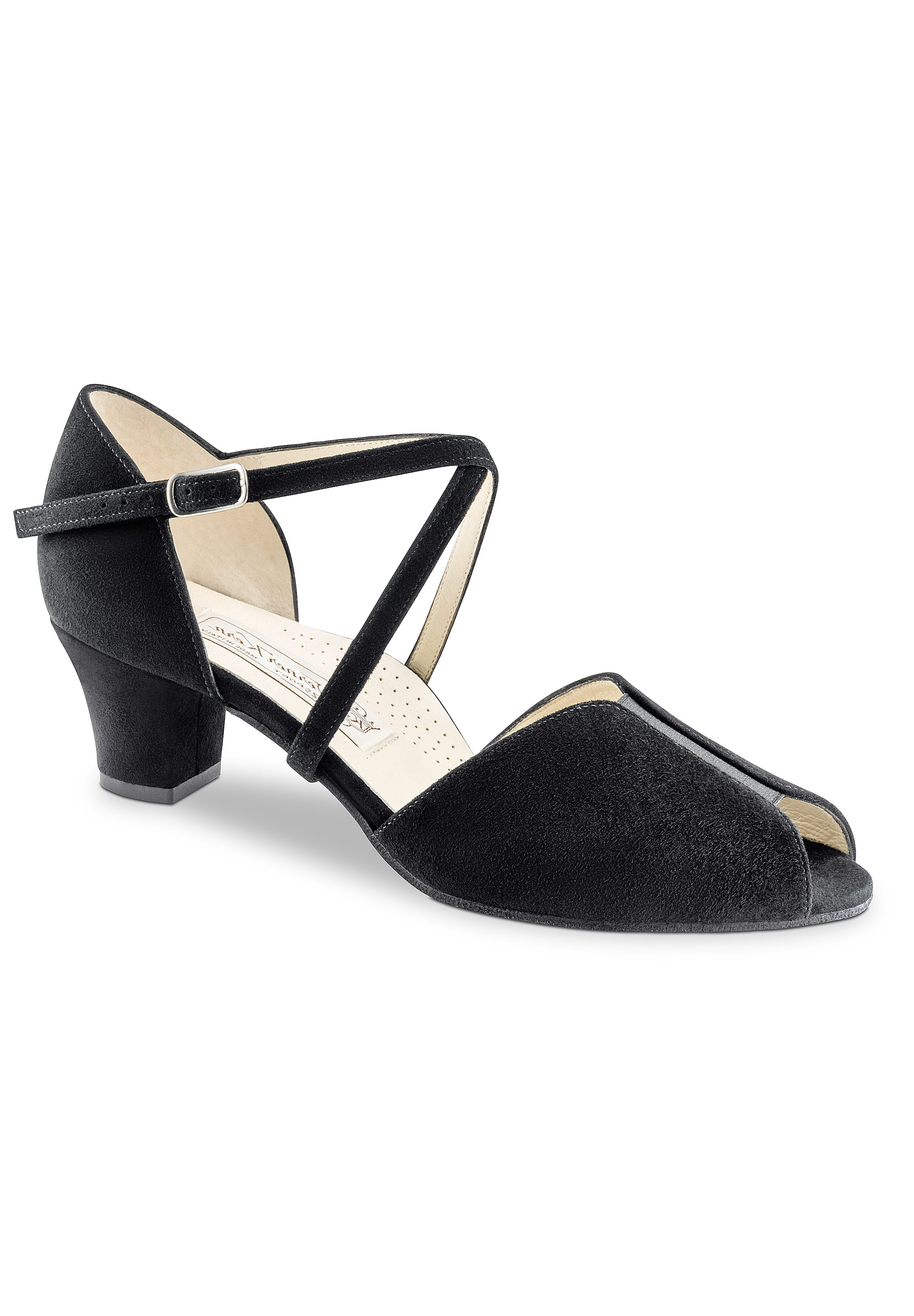 Werner Kern Anita Ladies Social Shoes-Black Suede