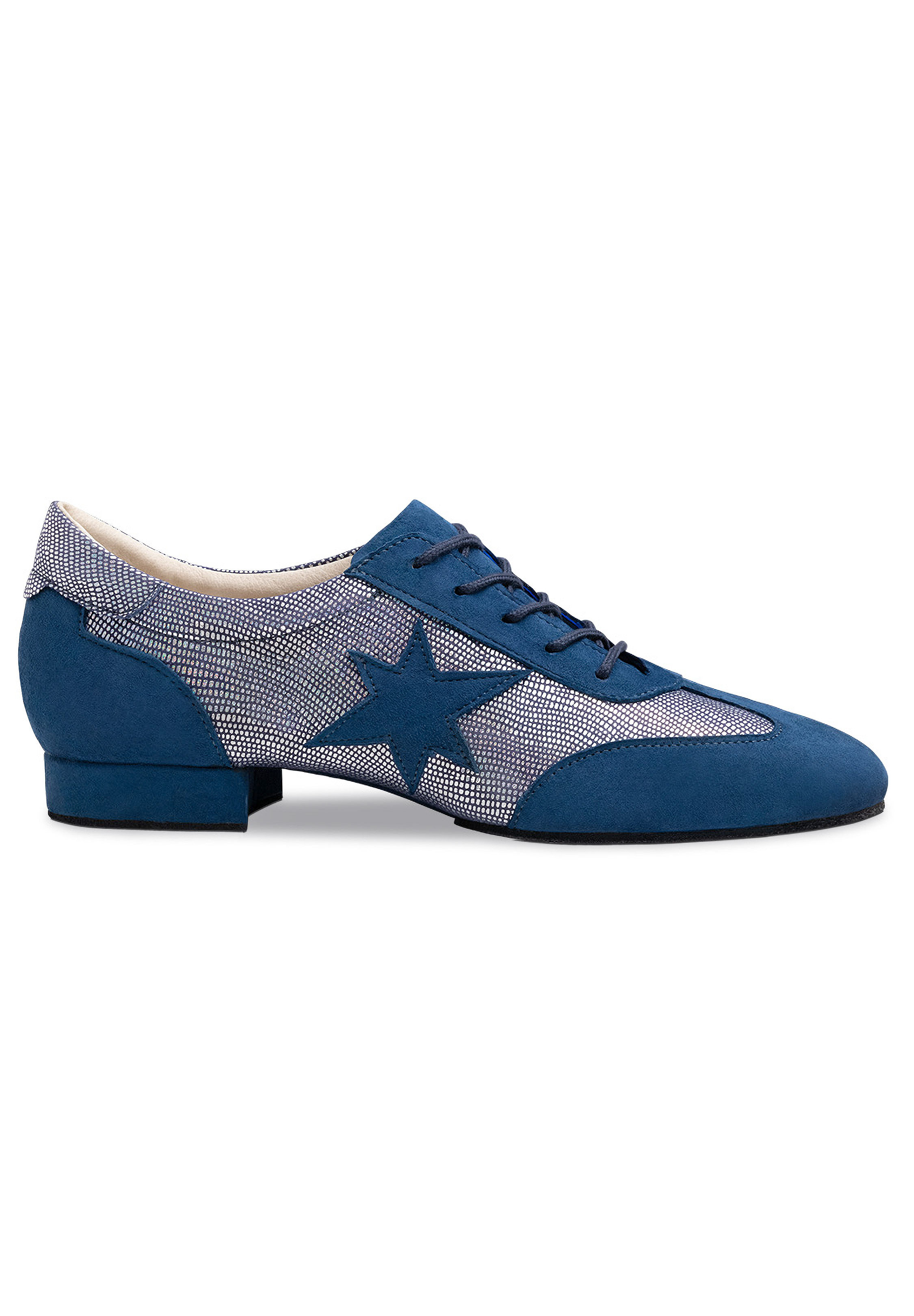 Werner Kern Ariana Ladies Practice Shoes 	 	 	-Blue Suede/Puntini