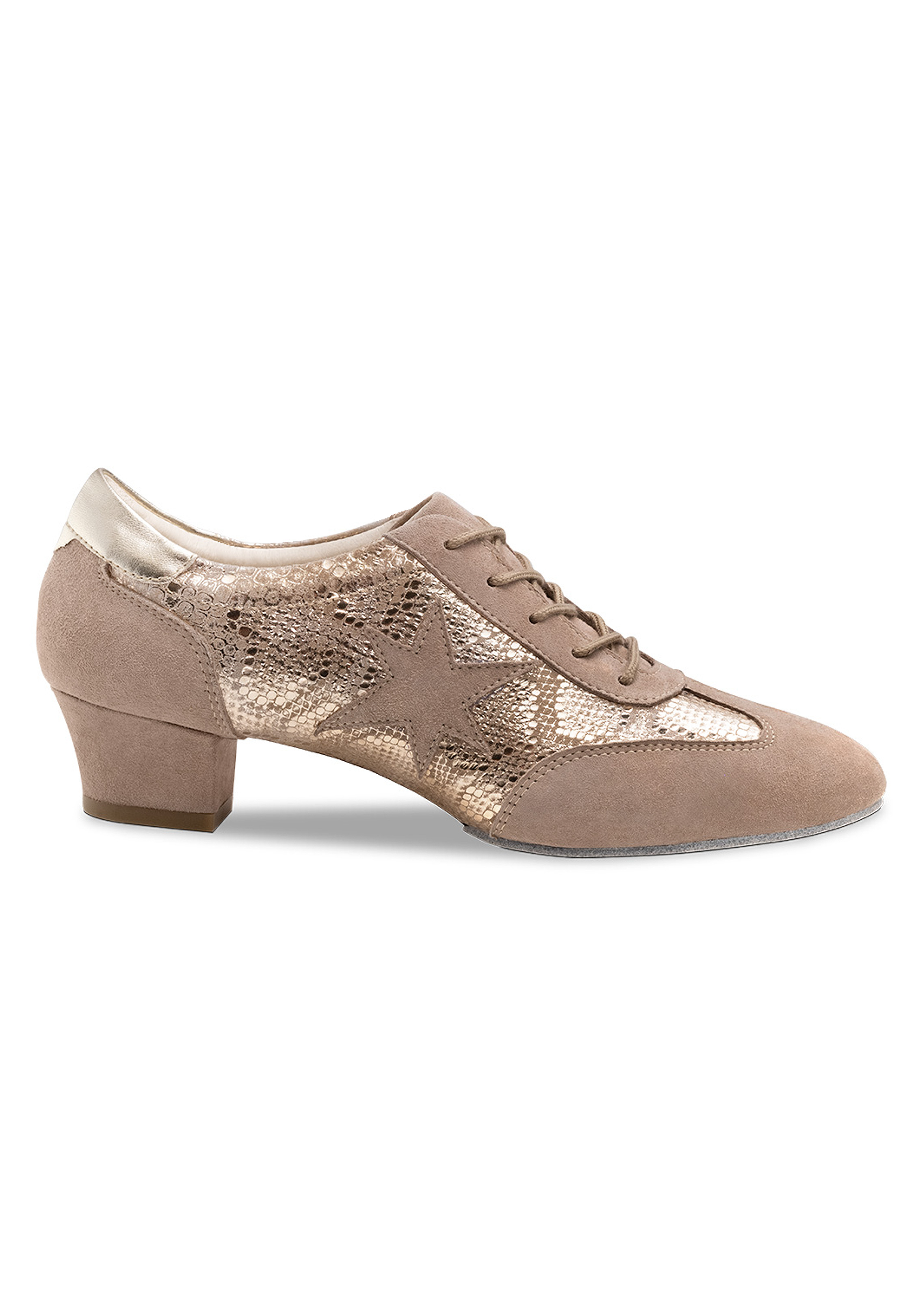 Werner Kern Ariana Ladies Practice Shoes 	 	 	-Taupe Suede/Beige-Multi Nappa
