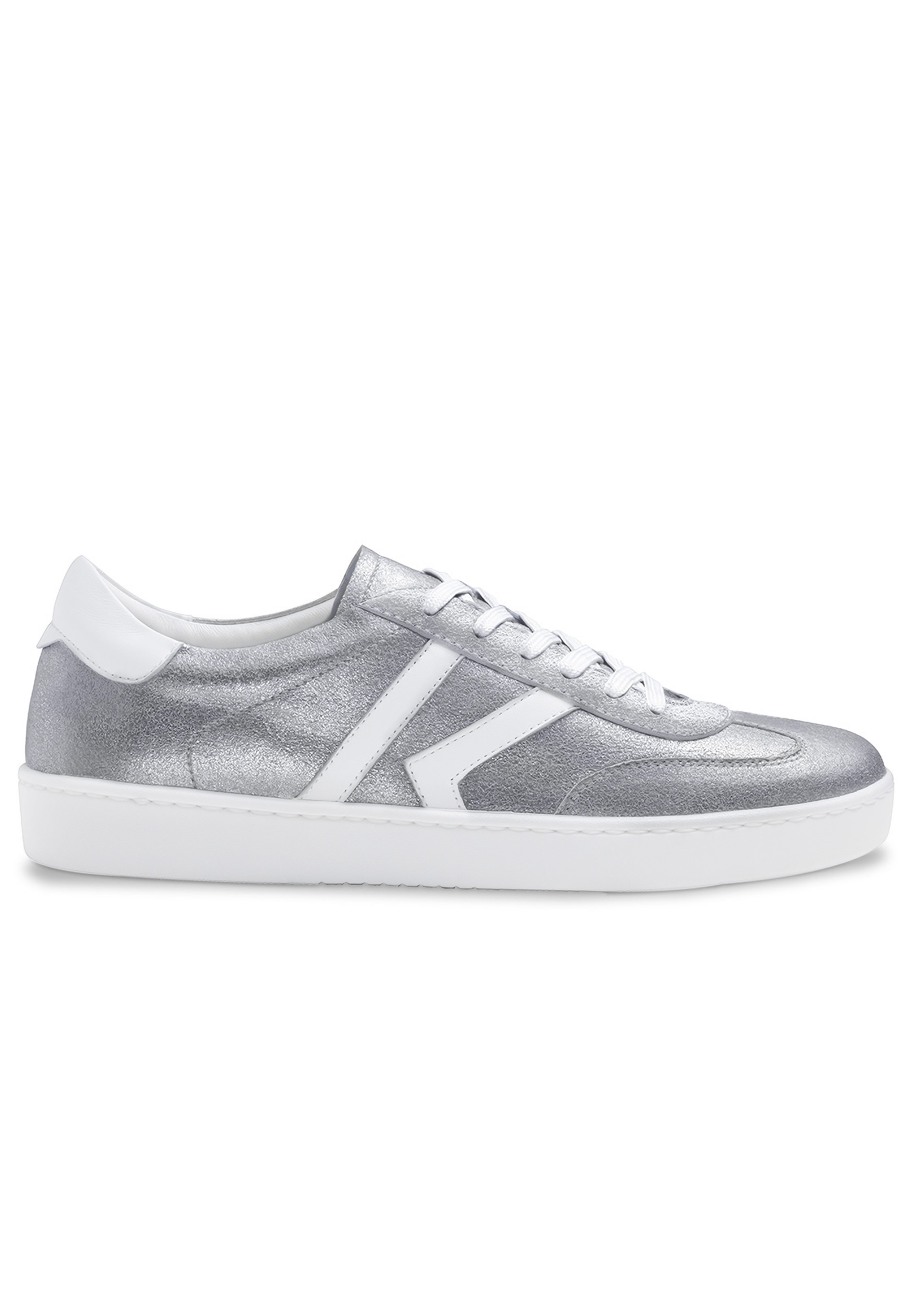Werner Kern Lacey Ladies Dance Sneakers-Pearl Silver Nappa/White Nappa
